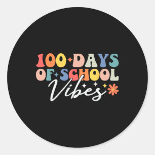 Adesivo 100 Dias Vibes 100º Dia De Professora De Groovy Es