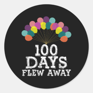 Adesivo 100 Dias Voando Balões Rapazes 100 Dia O