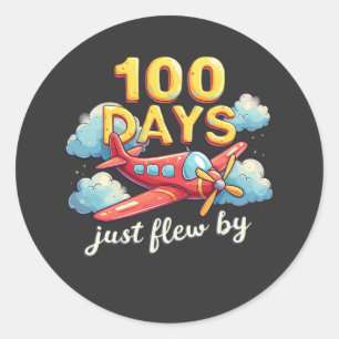 Adesivo 100 Dias Voando Por Avião 100 Dias De Escola