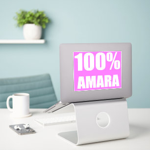 Adesivo 100% do nome Amara