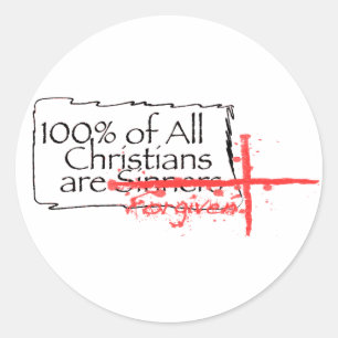 Adesivo 100% dos cristãos