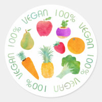 100% Fruta vegetativa e aquarela vegetal