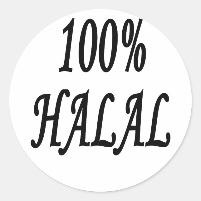 ADESIVO 100% HALAL (Frente)
