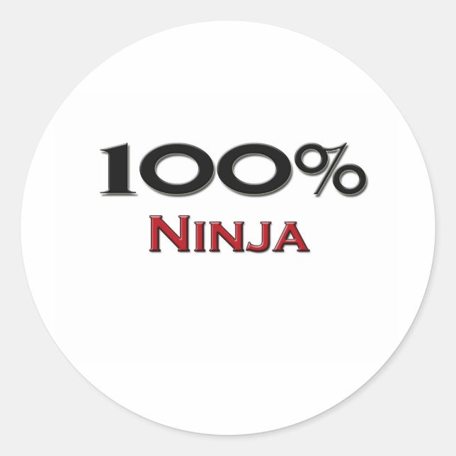 Adesivo 100 por cento Ninja (Frente)