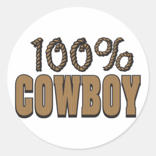 Adesivo 100 Por Cowboy