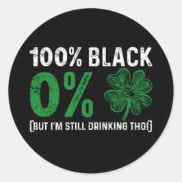 Adesivo 100% preto 0% Dia de São Patrício africano Shamroc