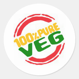 Adesivo 100% Veg Puro