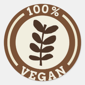 Adesivo 100% Vegan Ethical Kind Living Sustainable