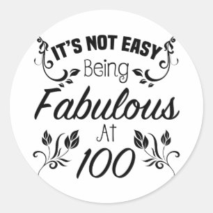 Adesivo 100th aniversário fabuloso