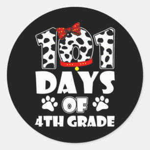Adesivo 101 Dias na Escola 4º Cão do 4º Grau 100 Dias Mais