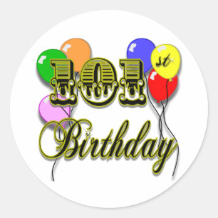 Adesivo 101st Aniversário com balões