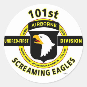 ADESIVO 101ST DIVISÃO AEROTRANSPORTADA "EAGLES GRITANDO "