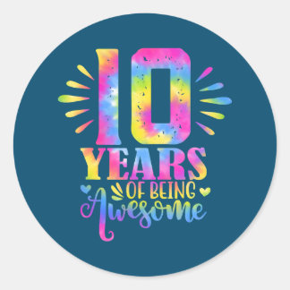 Adesivo 10 Anos De Estar Incrível 10ª Garota De Aniversári