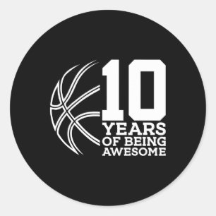 Adesivo 10 Anos De Ser Incrível Bysketbyll 10º Aniversário