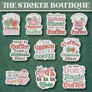 Adesivo 10 Em Um Café Festivo Festivo Festivo Cuto e Cheer