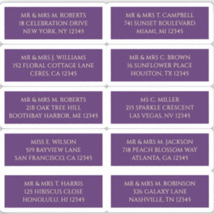 Adesivo 10 Nome de Convidado Individual Endereço Místico R