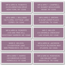 Adesivo 10 Nome de Convidado Individual Endereço Parte Cas