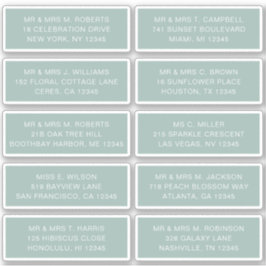 Adesivo 10 Nome de Convidado Individual Endereço Partido C