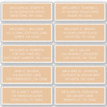 Adesivo 10 Nome de Convidado Individual Endereço Partido C<br><div class="desc">10 Autocolantes de Nome de Convidado Individuais Os adesivos White Script do Partido de Endereços de Casamento contém 10 autocolantes com o nome de convidado e endereço de cada adesivo em tipografia de script branco em um fundo de milho. Perfeito para convites de casamento, Natal e Cartões de natal, convites...</div>