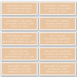 Adesivo 10 Nome de Convidado Individual Endereço Partido C