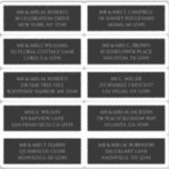 Adesivo 10 Nome de Convidado Individual Endereço Preto Mís<br><div class="desc">10 Pessoas com Nome de Convidado Endereço Os adesivos Mystical Black Silver Wedding contêm 10 adesivos com o seu nome de convidado individual e endereço em cada adesivo em um script prateado em fundo preto. Também perfeito para Natal e Cartões de natal, convites de festas, cartas de agradecimento e cartas...</div>