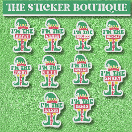 Adesivo 10 Numa Coleção Festiva De Personalidade Elf