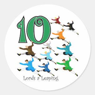 Adesivo 10 senhores Leaping