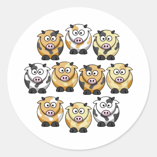Adesivo 10 Vaca Pequena Vaca (Frente)