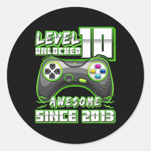 Adesivo 10 Vídeo Jogo 2013 Desbloqueado 10º Aniversário
