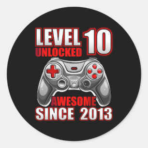 Adesivo 10 Vídeo Jogo 2013 Desbloqueado 10º Aniversário