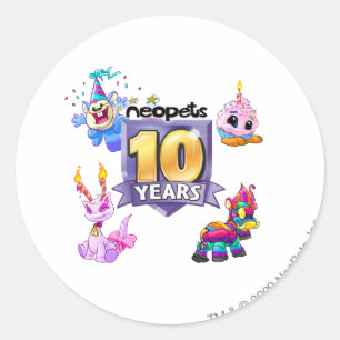 Adesivo 10o Logotipo do aniversário