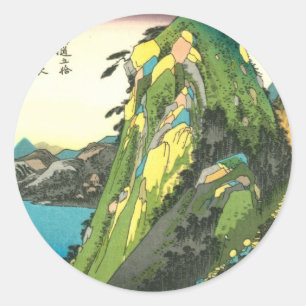 Adesivo 11. 箱 根 宿, 広 Hakone-juku, Hiroshige, Ukiyo-e