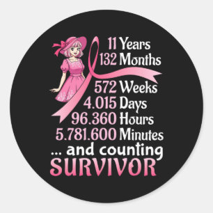 Adesivo 11 Anos 132 Meses E Contagem Do Cancer Da Mama