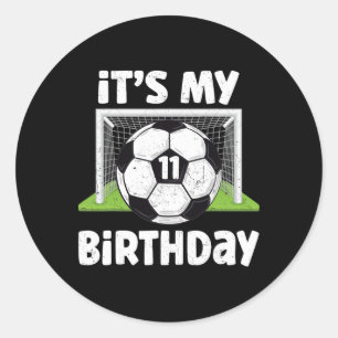 Adesivo 11 Anos de Idade Futebol 11º Aniversário Jogador C