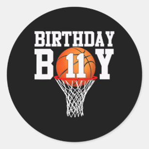 Adesivo 11 Birthday Sport Bysketbyll 11 Anos