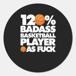 Adesivo 120% Jogador De Basquete Mau Af Engraçado