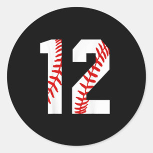 Adesivo 12 Birthday Baseball Grande Número Doze