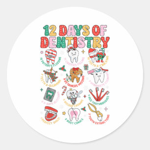 Adesivo 12 Dias De Dentista Natal Dental Squad Crew D