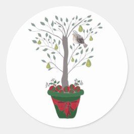 Adesivo 12 dias de Partucho de Natal em uma árvore genealó