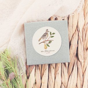 Adesivo 12 Dias De Partucho De Natal Numa Árvore De Pera