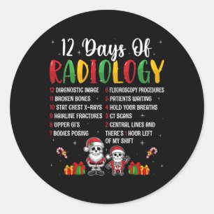 Adesivo 12 Dias De Radiologia Xmas Rad Tech No Natal