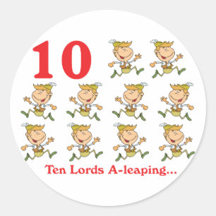 Adesivo 12 dias dez lordes saltando