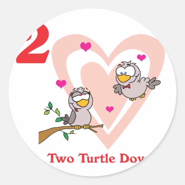 Adesivo 12 dias dois pombos-tortugas (Frente)