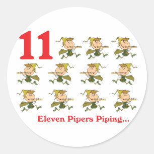Adesivo 12 dias onze gaiteros tocando