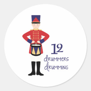 Adesivo 12 Drummers Bebendo