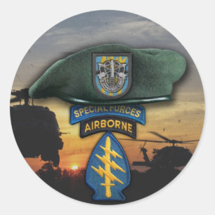 Adesivo 12 forças especiais do sf Verdes Berets veteranos