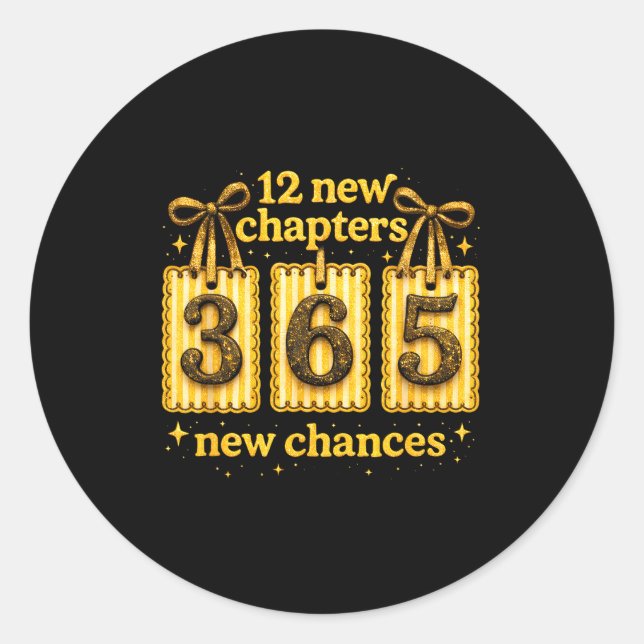Adesivo 12 New Chapters 365 New Chances Party Family 2026  (Frente)