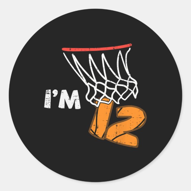 Adesivo 12th Birthday Sketll Im 12 Twelve Year Old Bday Bo (Frente)