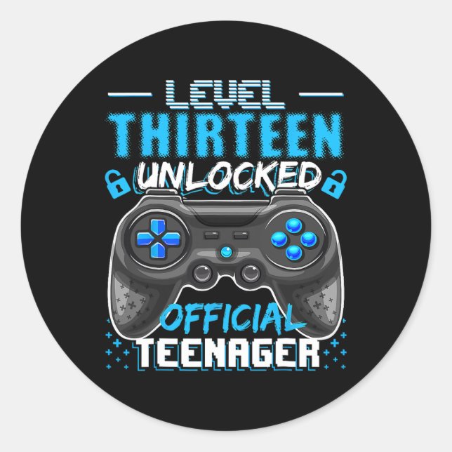 Adesivo 13 Aniversário oficial do jogo de vídeo do adolesc (Frente)