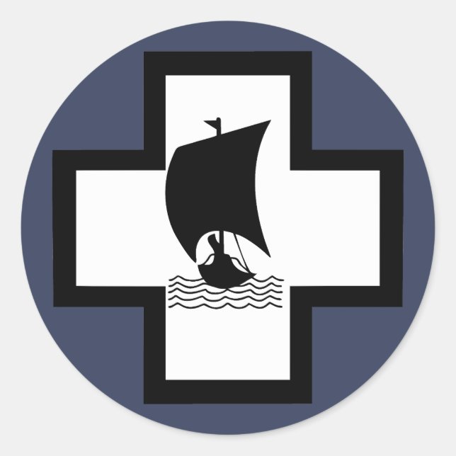 Adesivo 13 de KriegsMarine Flottilla Emblem (Frente)